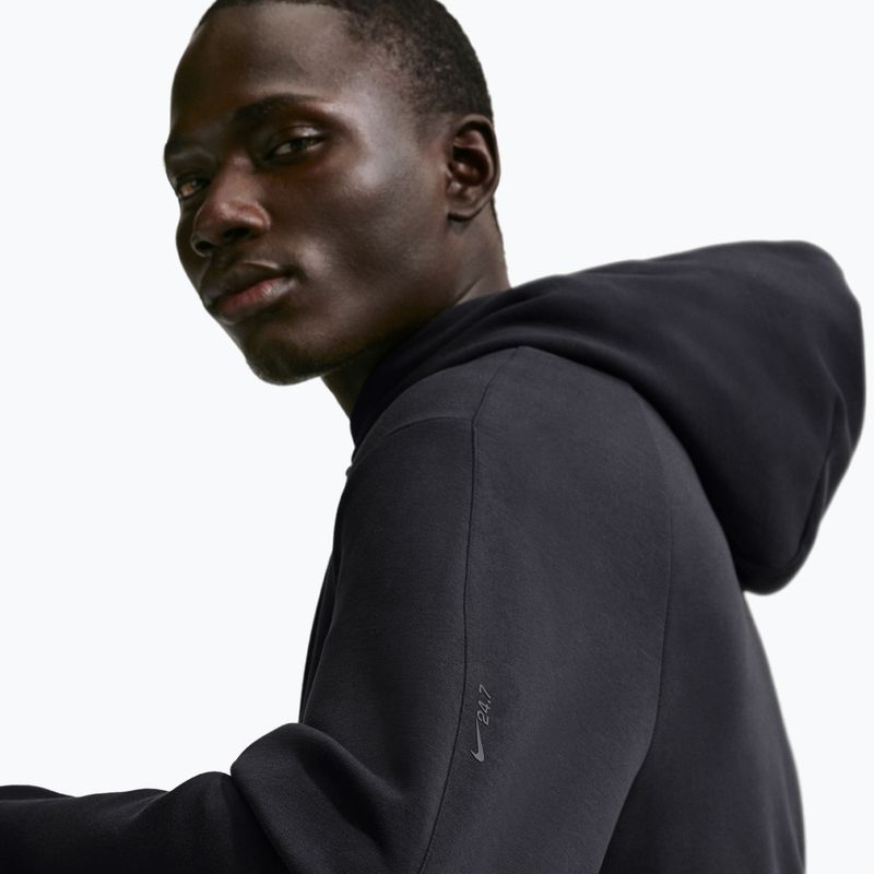 Men's training sweatshirt Nike 24.7 ImpossiblySoft black/black/dark smoke grey 5