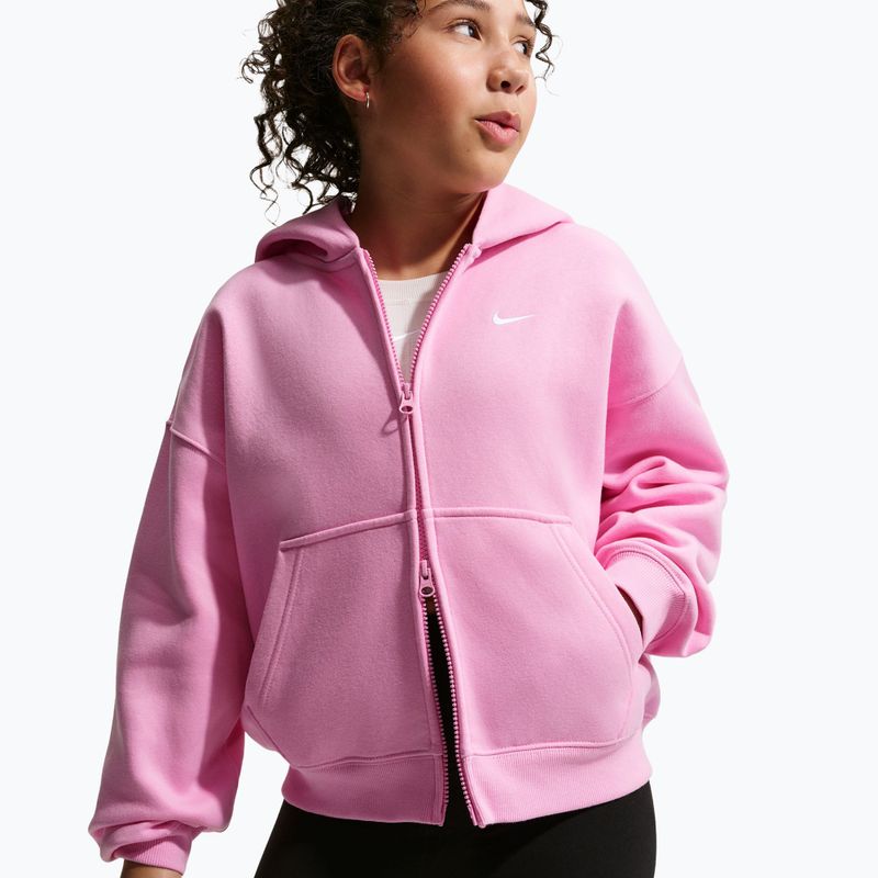 Children's sweatshirt Nike Sportswear Studio Fleece pink rise/white 5