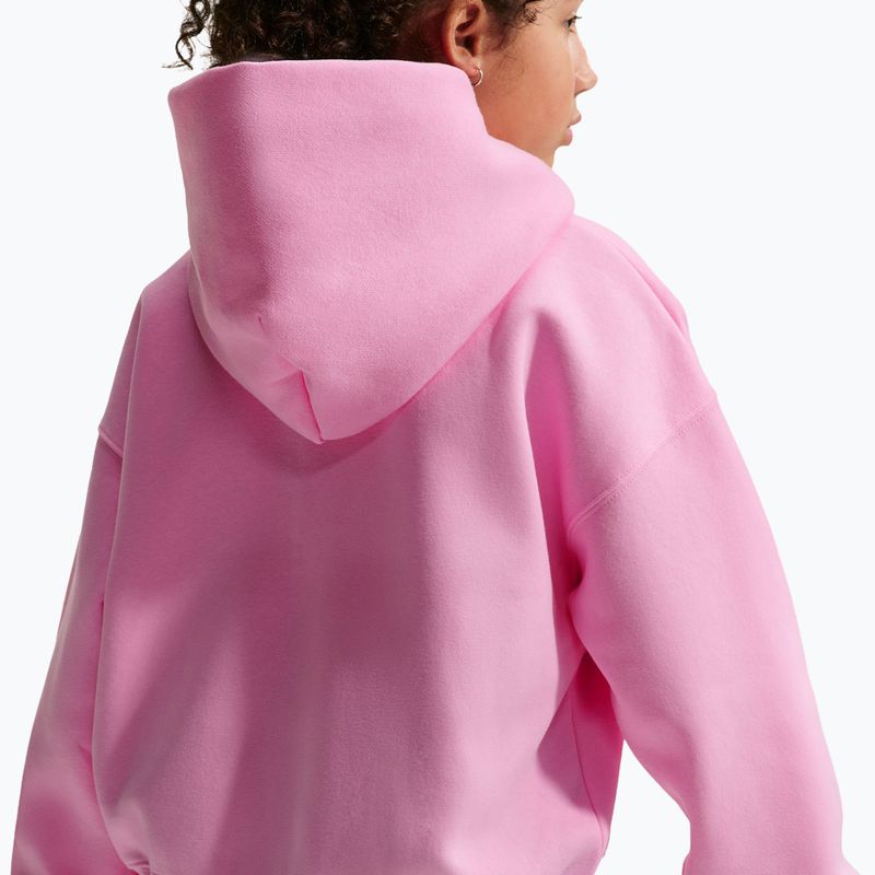 Children's sweatshirt Nike Sportswear Studio Fleece pink rise/white 7