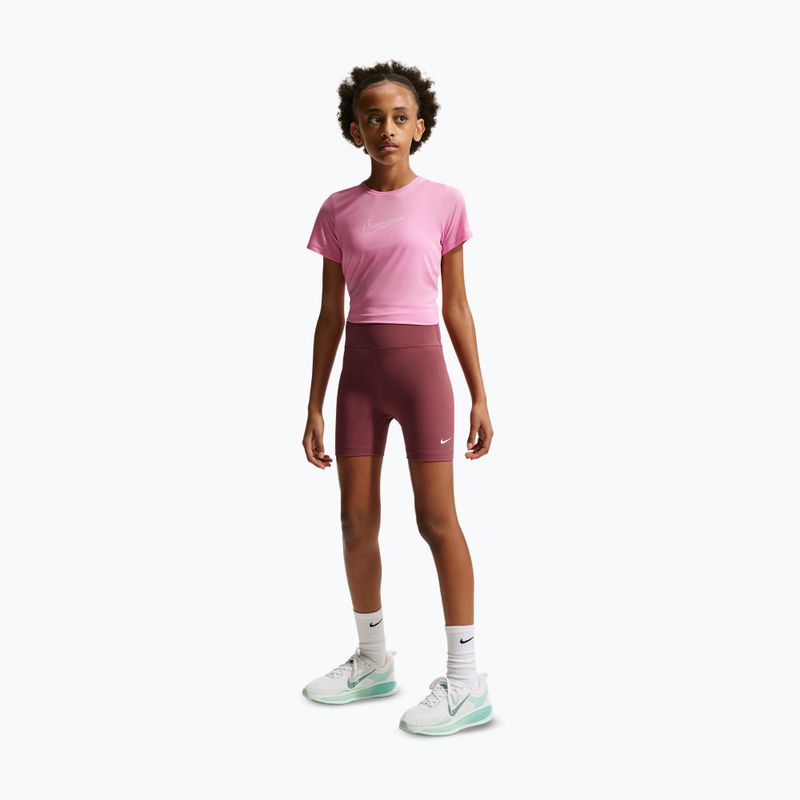 Children's shorts Nike One pink smoke/white 2