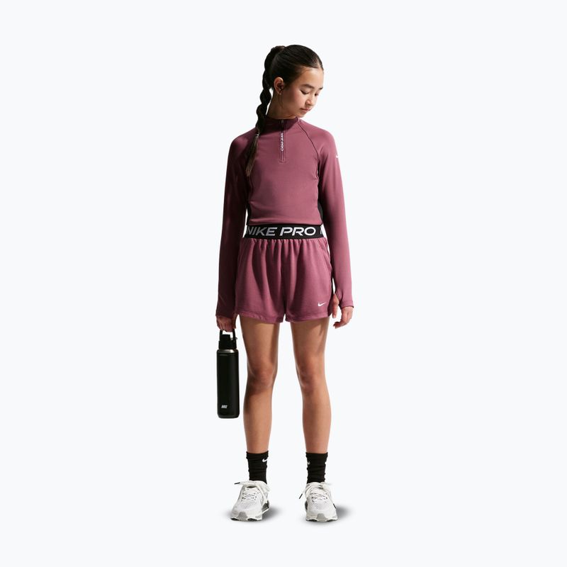 Children's shorts Nike Pro Fleece pink smoke/pink smoke/black/white 2