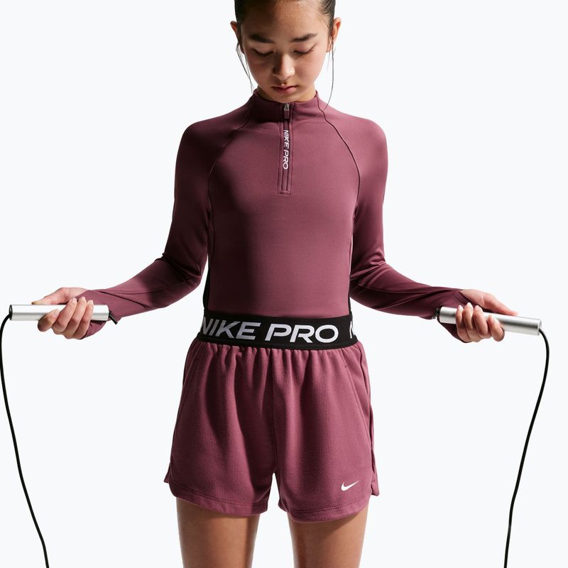 Children's shorts Nike Pro Fleece pink smoke/pink smoke/black/white 6