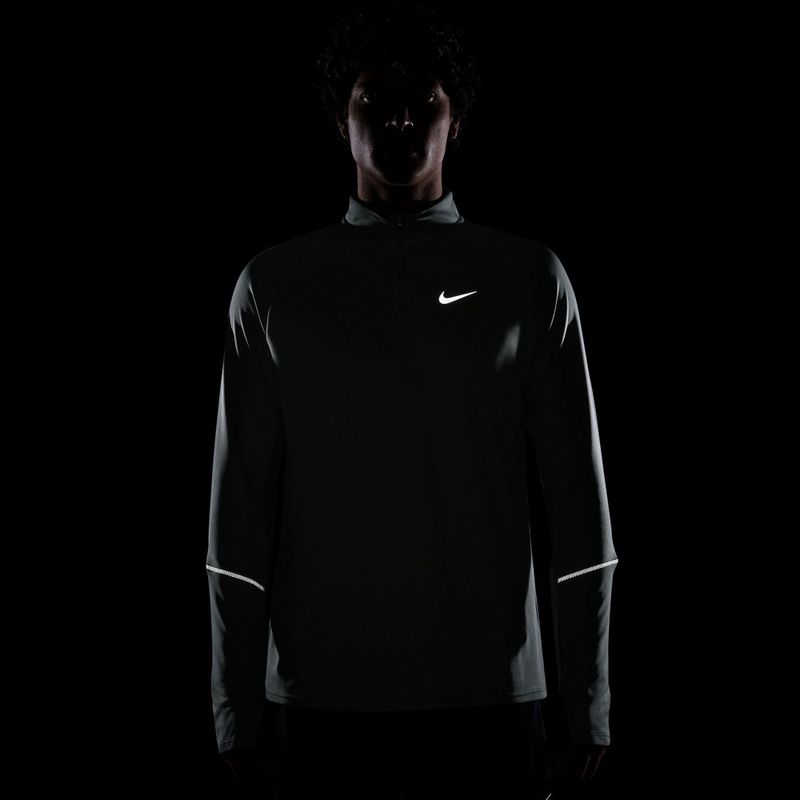 Men's running sweatshirt Nike Miler Dri-Fit UV 1/2 Zip camo green 4