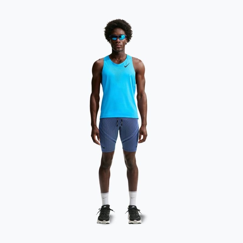 Men's running shirt Nike AeroSwift light current blue/black 2