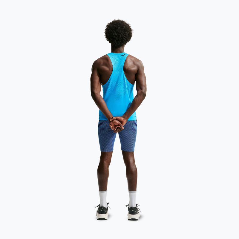 Men's running shirt Nike AeroSwift light current blue/black 3