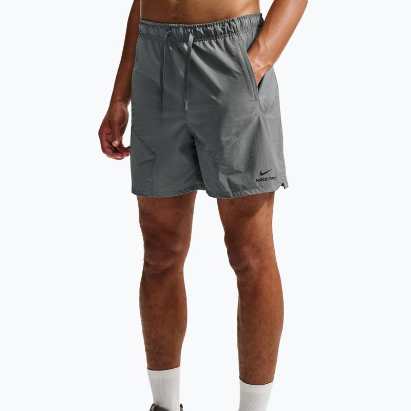 Men's training shorts Nike Pro Training smoke grey/smoke grey/black