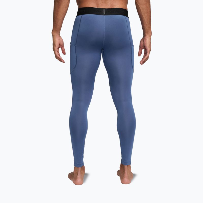 Men's leggings Nike Pro indigo storm/black 2