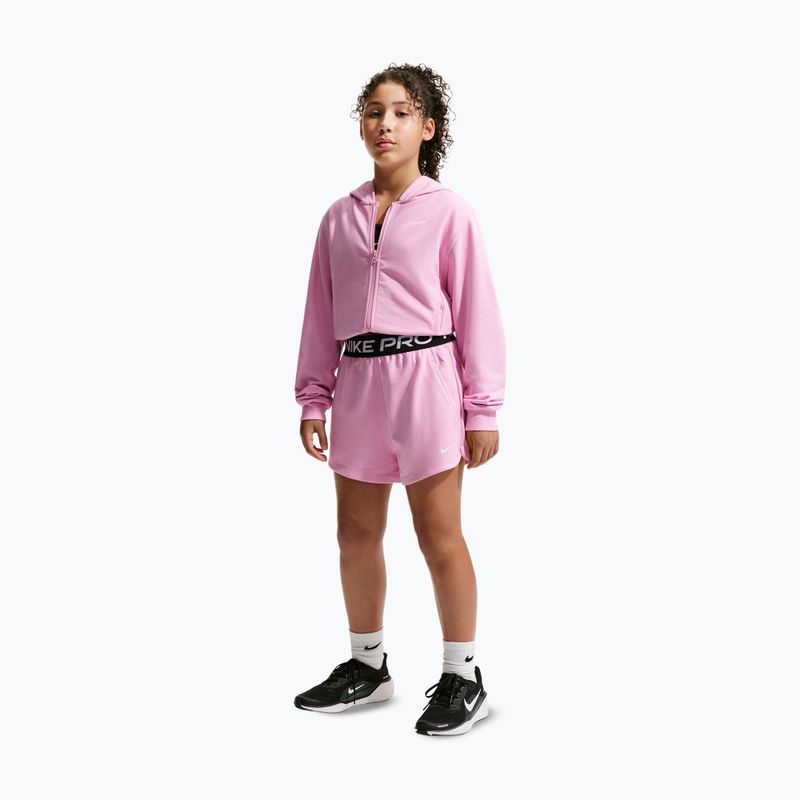 Children's shorts Nike Pro Fleece pink rise/pink rise/black/white 2