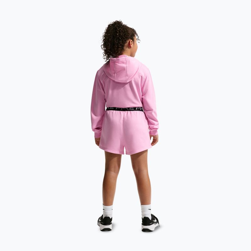 Children's shorts Nike Pro Fleece pink rise/pink rise/black/white 3