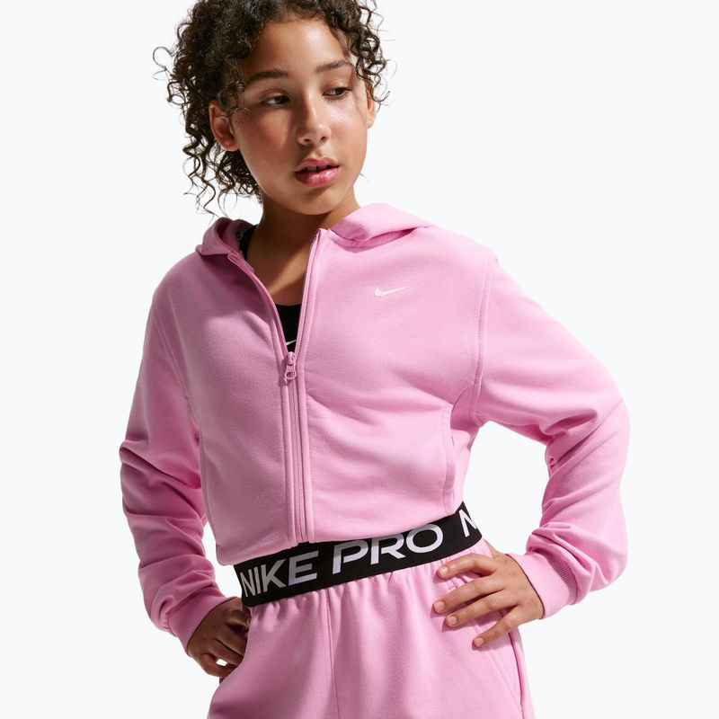 Children's shorts Nike Pro Fleece pink rise/pink rise/black/white 4