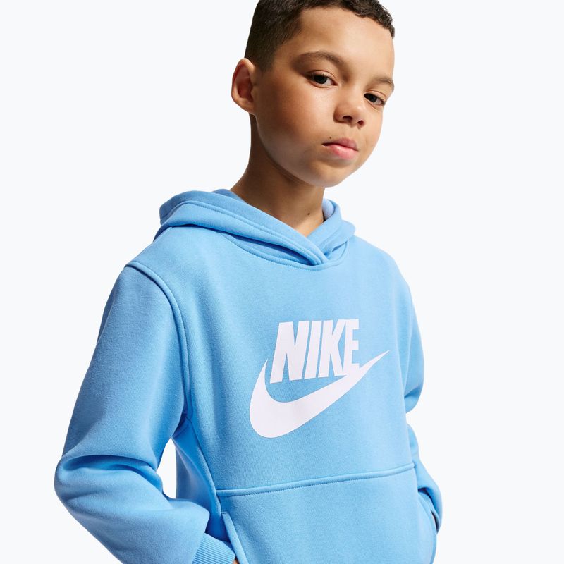 Children's sweatshirt Nike Sportswear Club Fleece football blue/white 2