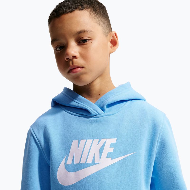 Children's sweatshirt Nike Sportswear Club Fleece football blue/white 4