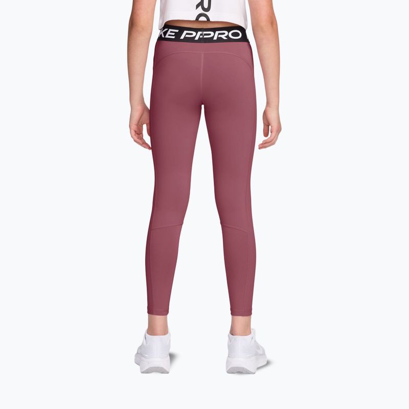 Children's leggings Nike Pro pink smoke/white 2