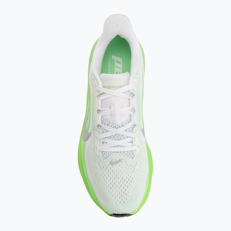 Women's running shoes Nike Pegasus 42 white/green strike/metallic silver 5