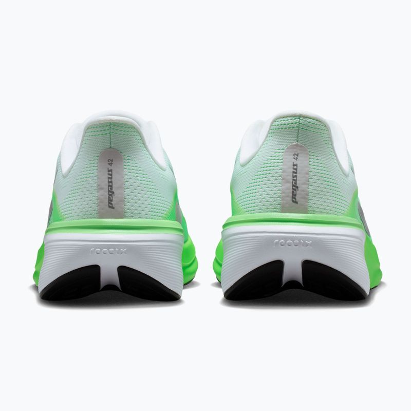 Women's running shoes Nike Pegasus 42 white/green strike/metallic silver 6