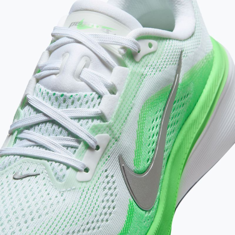 Women's running shoes Nike Pegasus 42 white/green strike/metallic silver 7