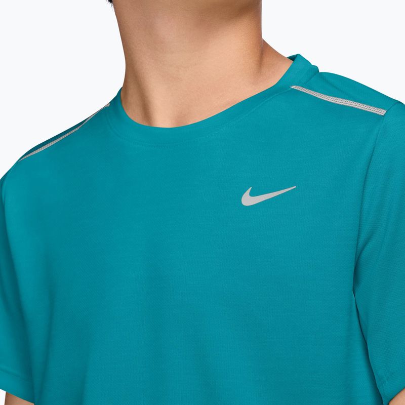 Children's T-shirt Nike Miler bright spruce/energy/heather 3