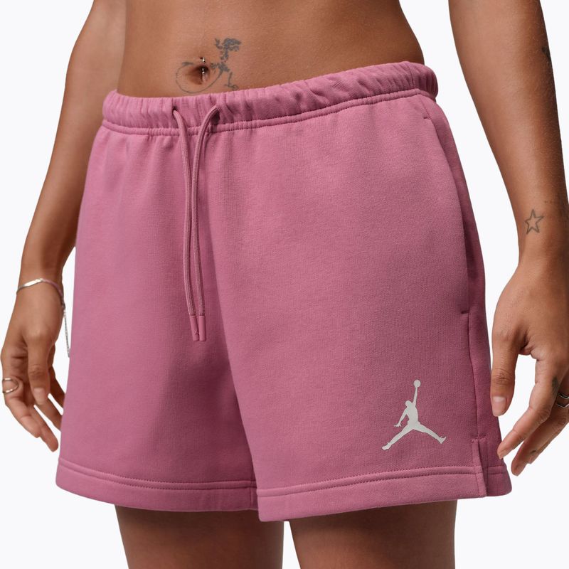Women's shorts Jordan Fleece desert berry/white 3
