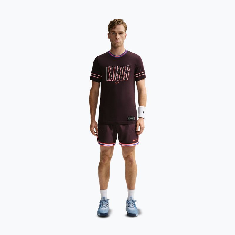 Men's T-shirt Nike Court Dri-FIT Cotton burgundy ash 2