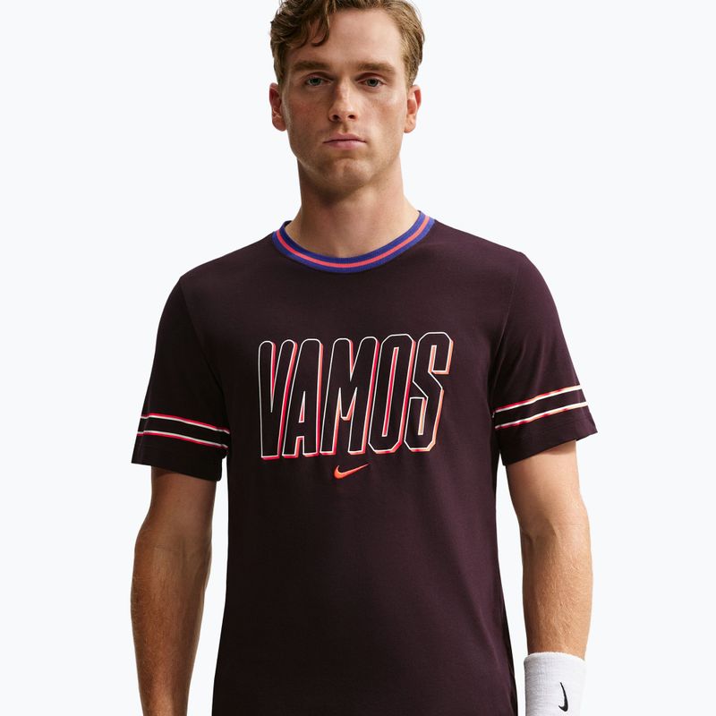 Men's T-shirt Nike Court Dri-FIT Cotton burgundy ash 4