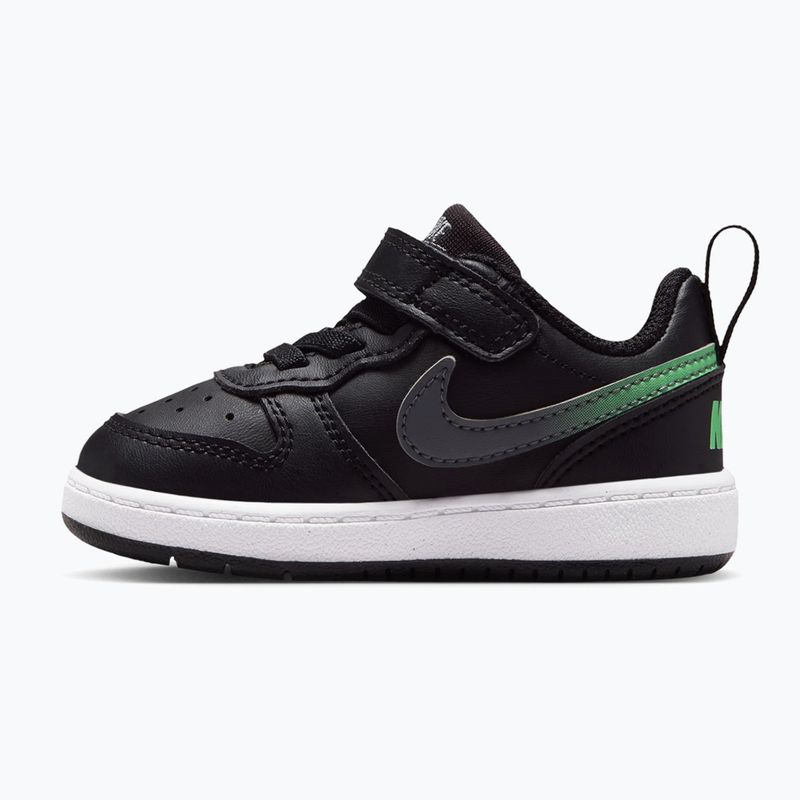 Children's shoes Nike Court Borough Low black/smoke grey/white/illusion green 2