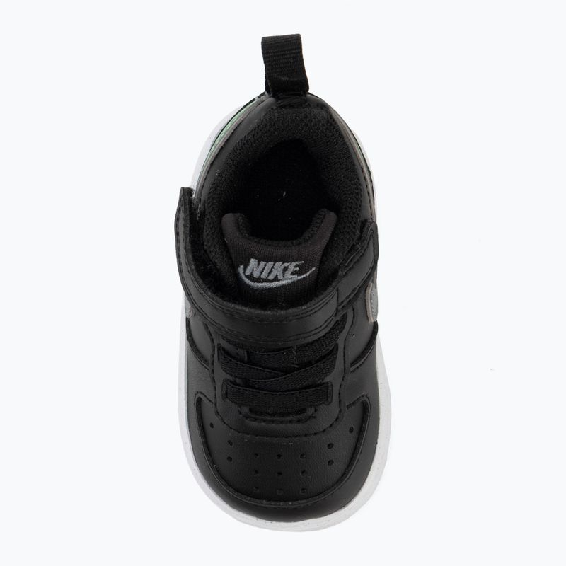 Children's shoes Nike Court Borough Low black/smoke grey/white/illusion green 5
