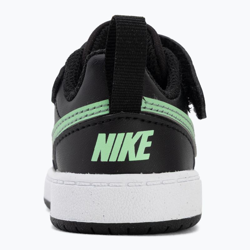 Children's shoes Nike Court Borough Low black/smoke grey/white/illusion green 6
