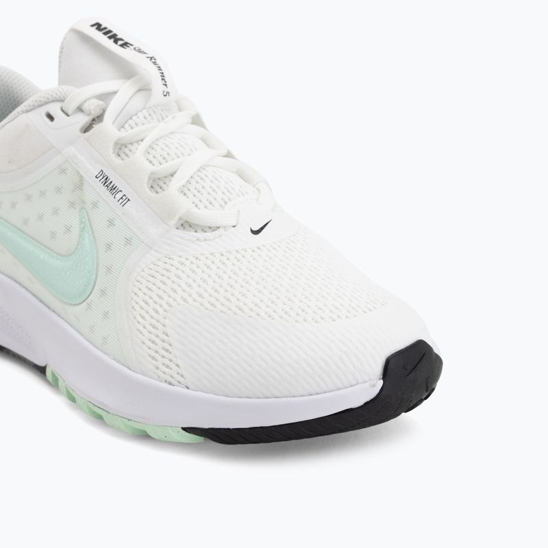 Nike Star Runner 5 running shoes summit white/black/arctic green 7