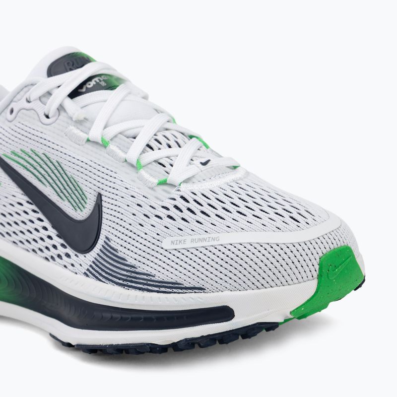 Nike Vomero 18 running shoes white/green spark/midnight navy 7