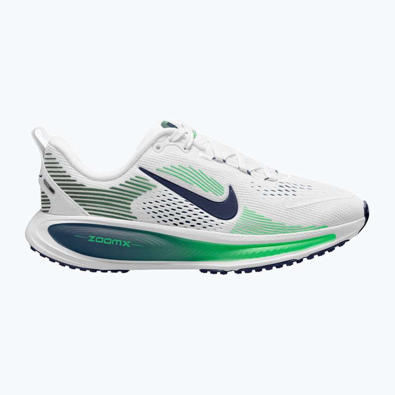 Nike Vomero 18 running shoes white/green spark/midnight navy