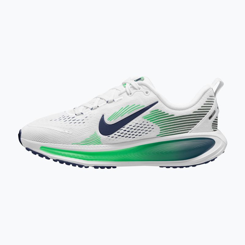 Nike Vomero 18 running shoes white/green spark/midnight navy 2