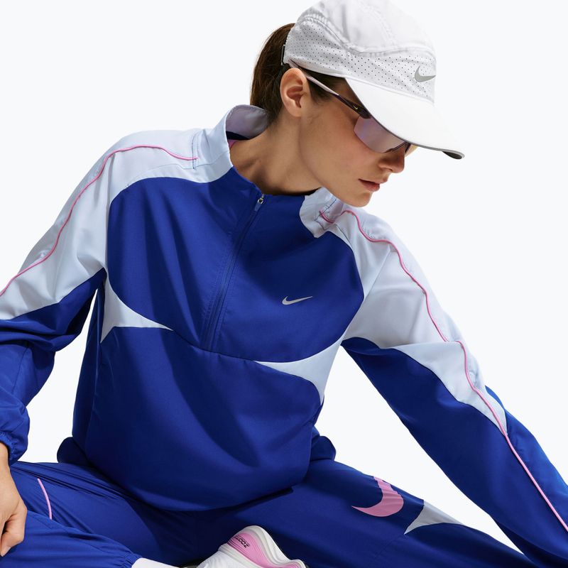 Women's Nike Tempo Dri-FIT 1/2-Zip Running Jacket old royal/football grey/pink rise 5