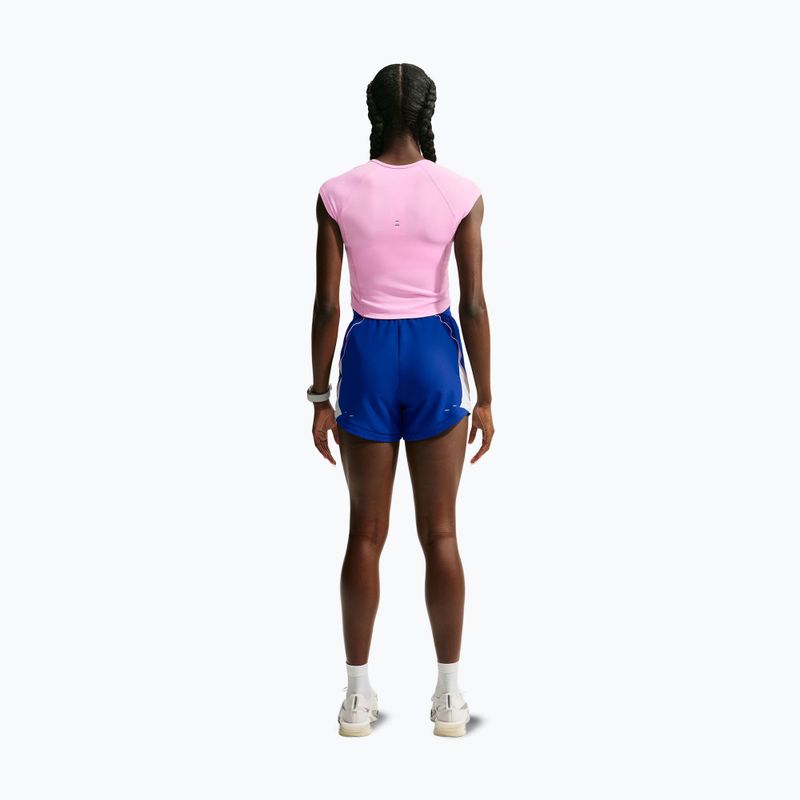 Women's running shorts Nike Tempo Dri-Fit Unlined old royal/football grey/pink rise 3