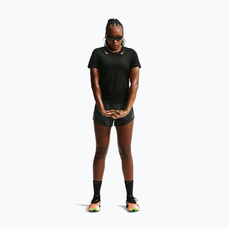 Women's running shirt Nike AeroSwift black/white 2