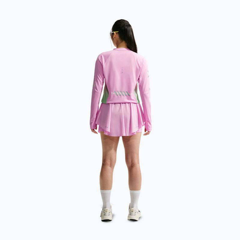 Women's running longsleeve Nike Swift Jersey Top pink rise/illusion green 3