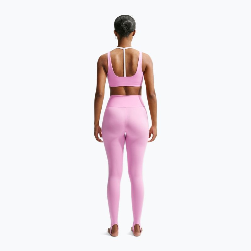 Women's training leggings Nike One pink rise/white 3