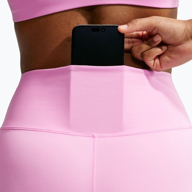 Women's training leggings Nike One pink rise/white 6
