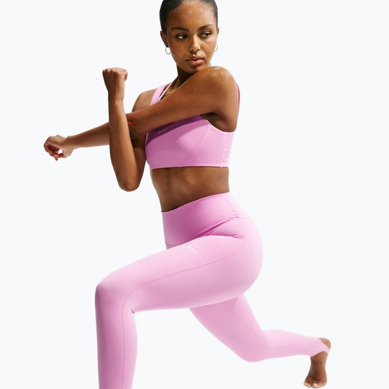 Women's training leggings Nike One pink rise/white 8
