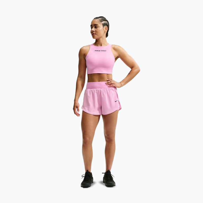 Women's training shorts Nike Pro Sculpt pink rise/black 2