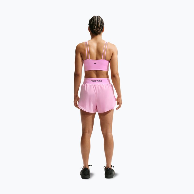 Women's training shorts Nike Pro Sculpt pink rise/black 3