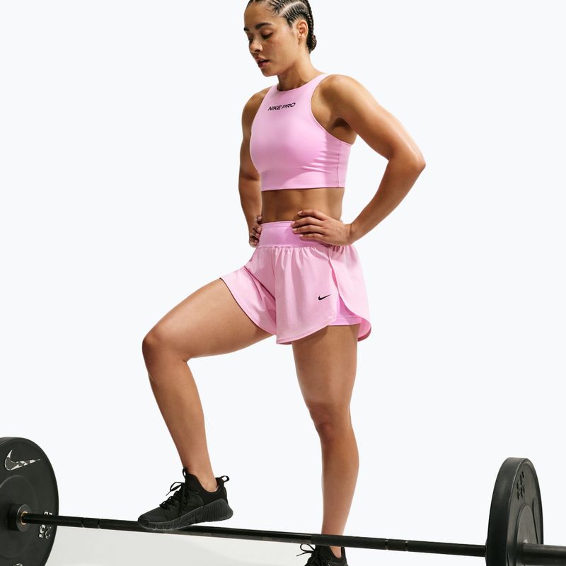 Women's training shorts Nike Pro Sculpt pink rise/black 6