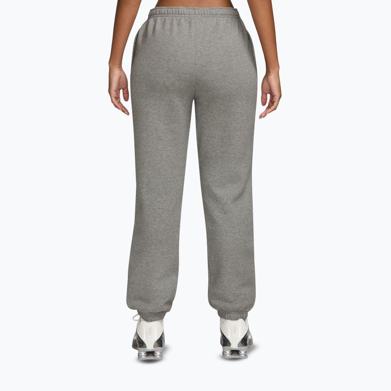 Women's trousers Nike Studio Fleece dark grey heather/sail 2