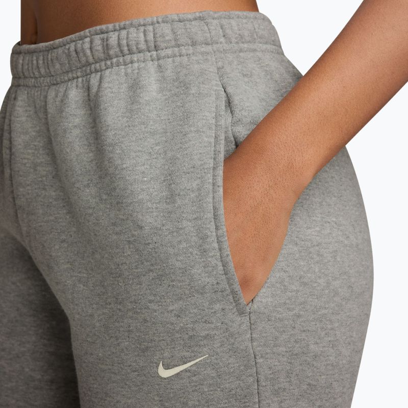Women's trousers Nike Studio Fleece dark grey heather/sail 3