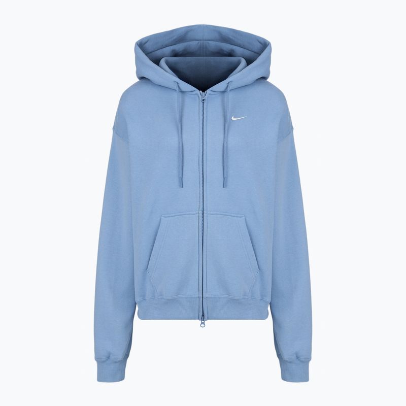 Women's sweatshirt Nike Studio Fleece Medium Weight Oversized Full Zip work blue/sail 4