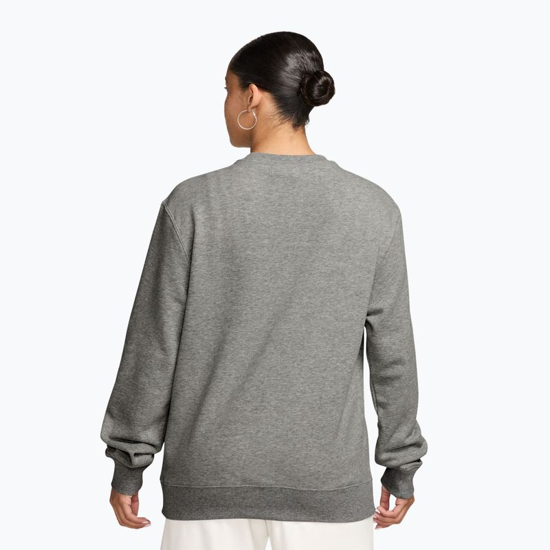 Women's sweatshirt Nike Studio Fleece Lightweight dark grey heather/sail 2