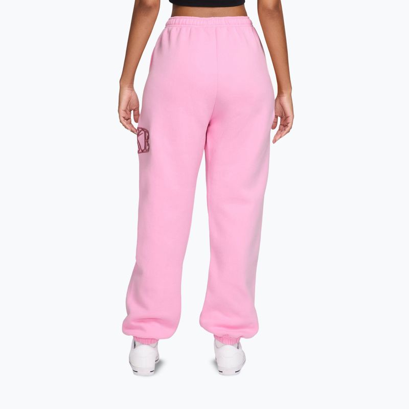 Women's trousers Nike Studio Fleece pink rise/pink smoke 2