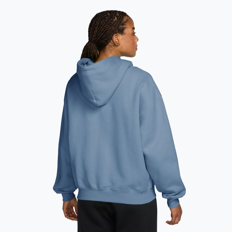 Women's sweatshirt Nike Studio Fleece Medium Weight Oversized Full Zip work blue/sail 2