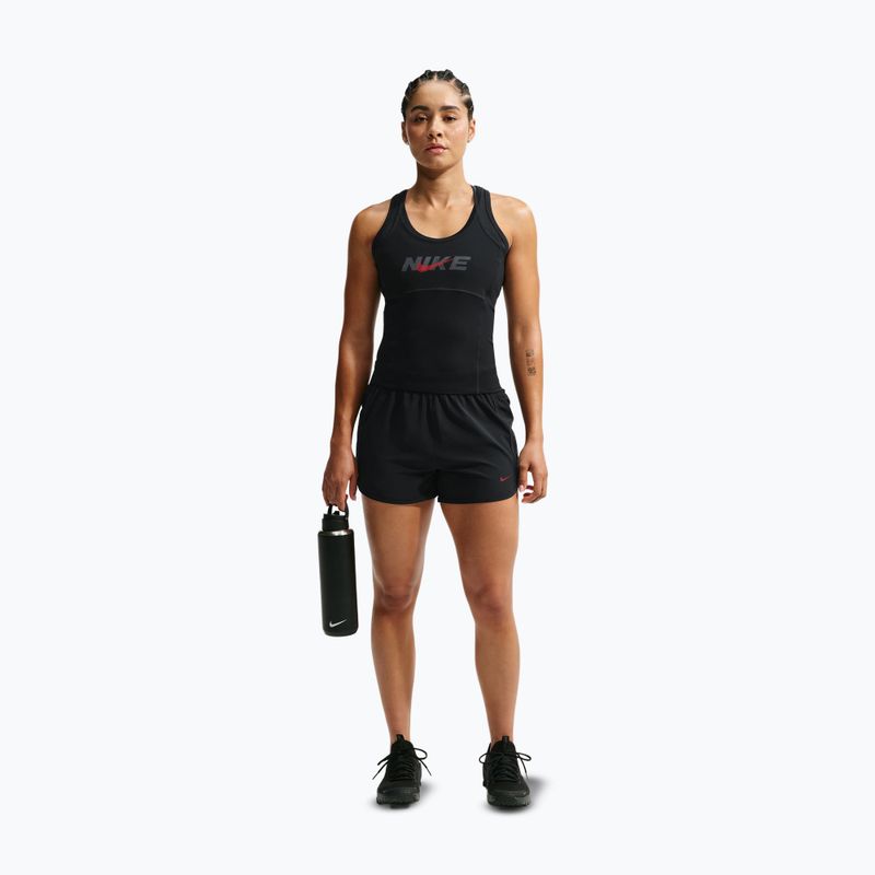 Women's training shorts Nike One black/black/university red 2