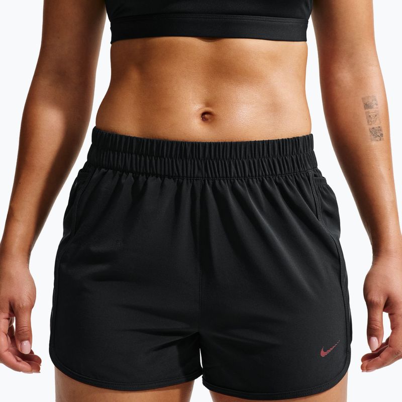 Women's training shorts Nike One black/black/university red 4