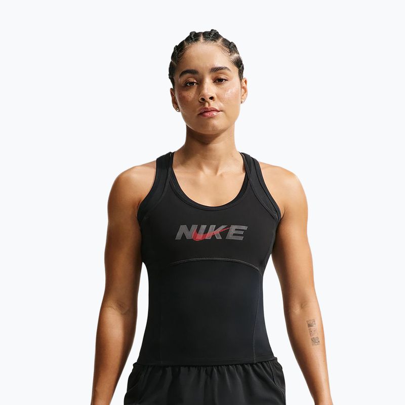 Women's training shirt Nike One black/black/university red/white